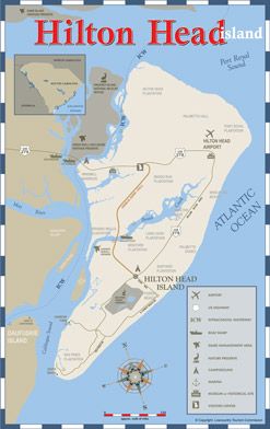 Hilton Head Island Map | Hilton head island map, Map, Area map