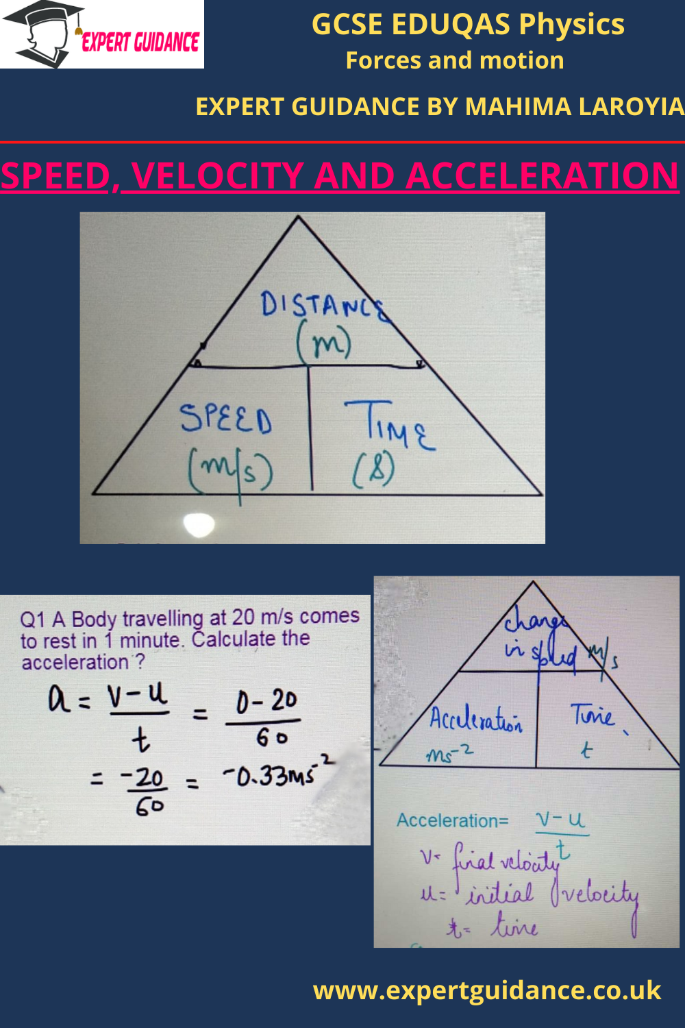 Gcse Physics Revision, Revision Notes, Force And Motion, Velocity ...