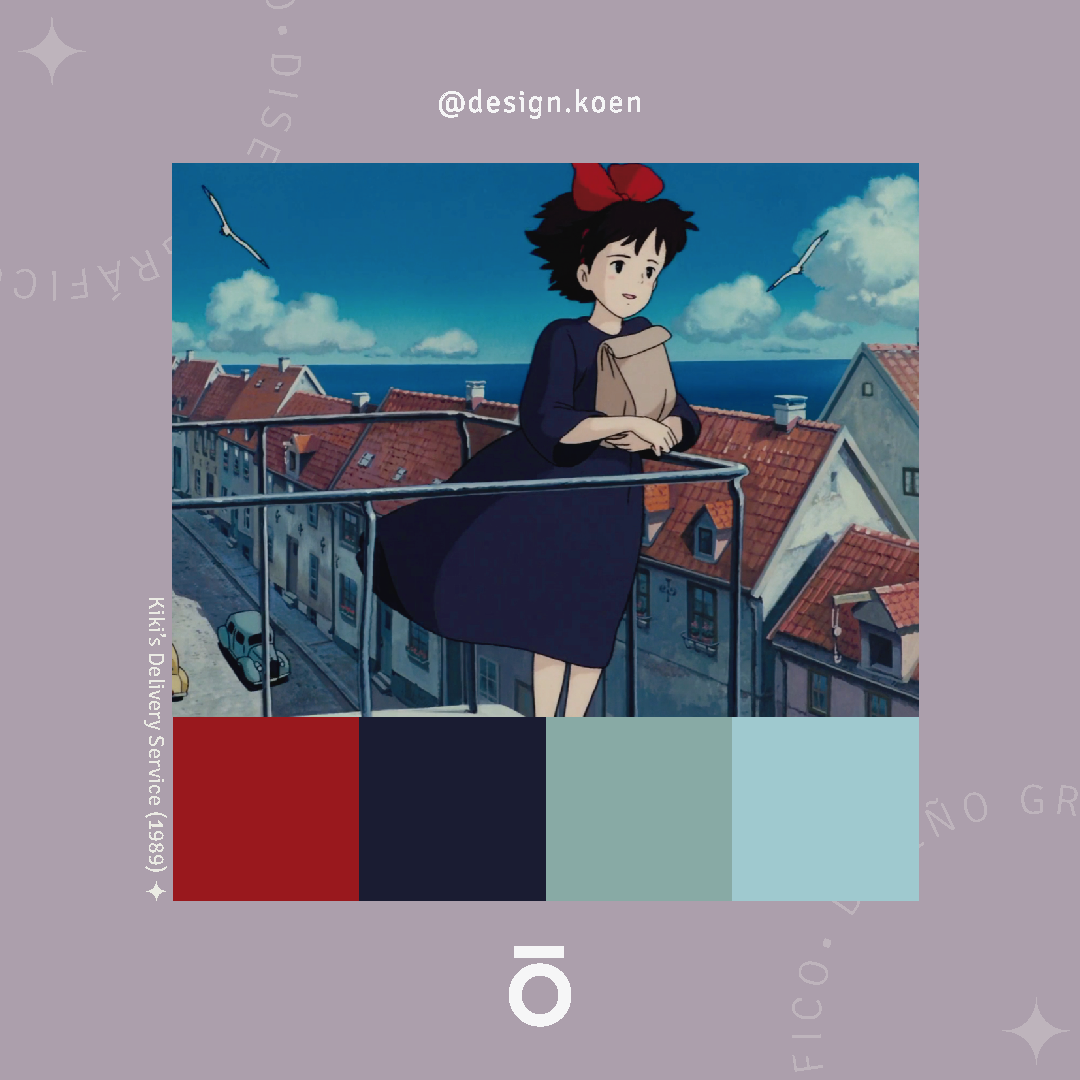 Kiki’s delivery service color palette in 2023 | Ghibli artwork, Color ...