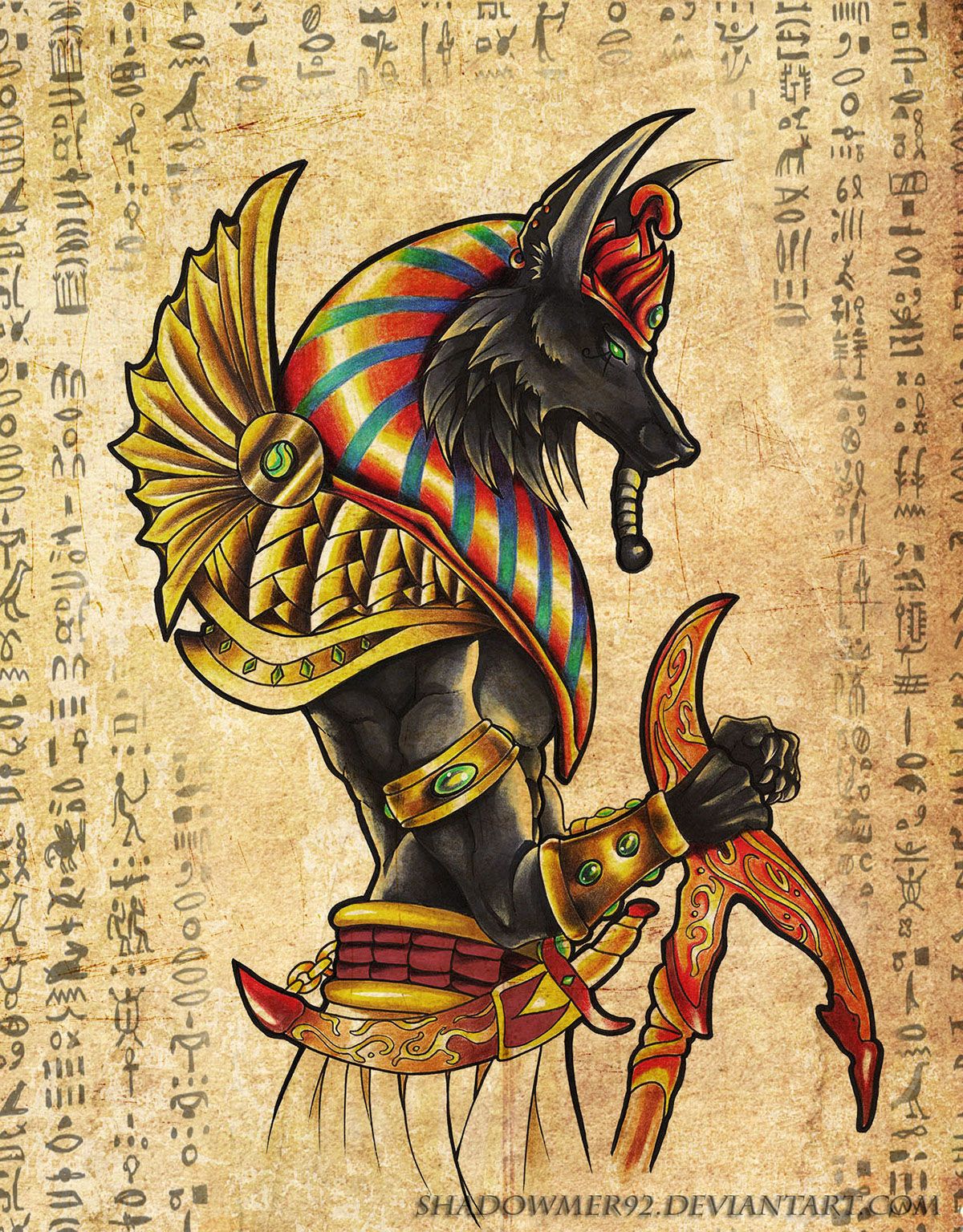 Anubis by Electra Vasiliadi Egyptian Mythology, Egyptian Symbols ...