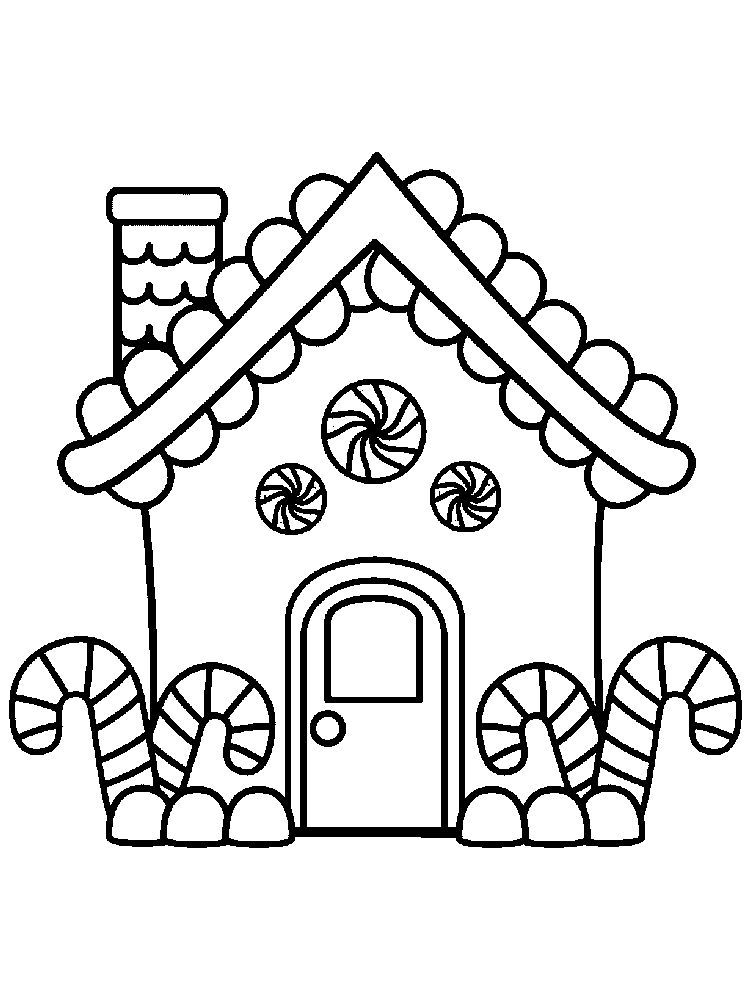 House Coloring Pages For Preschoolers Free Below Is A Collection Of Hous Free Christmas Coloring Pages Christmas Coloring Sheets Gingerbread Man Coloring Page