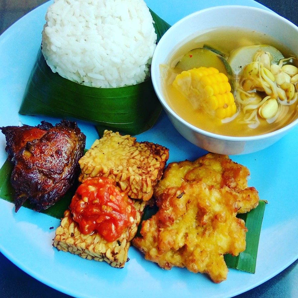 Nasi Sayur Asem Masakan Tempe Sayuran