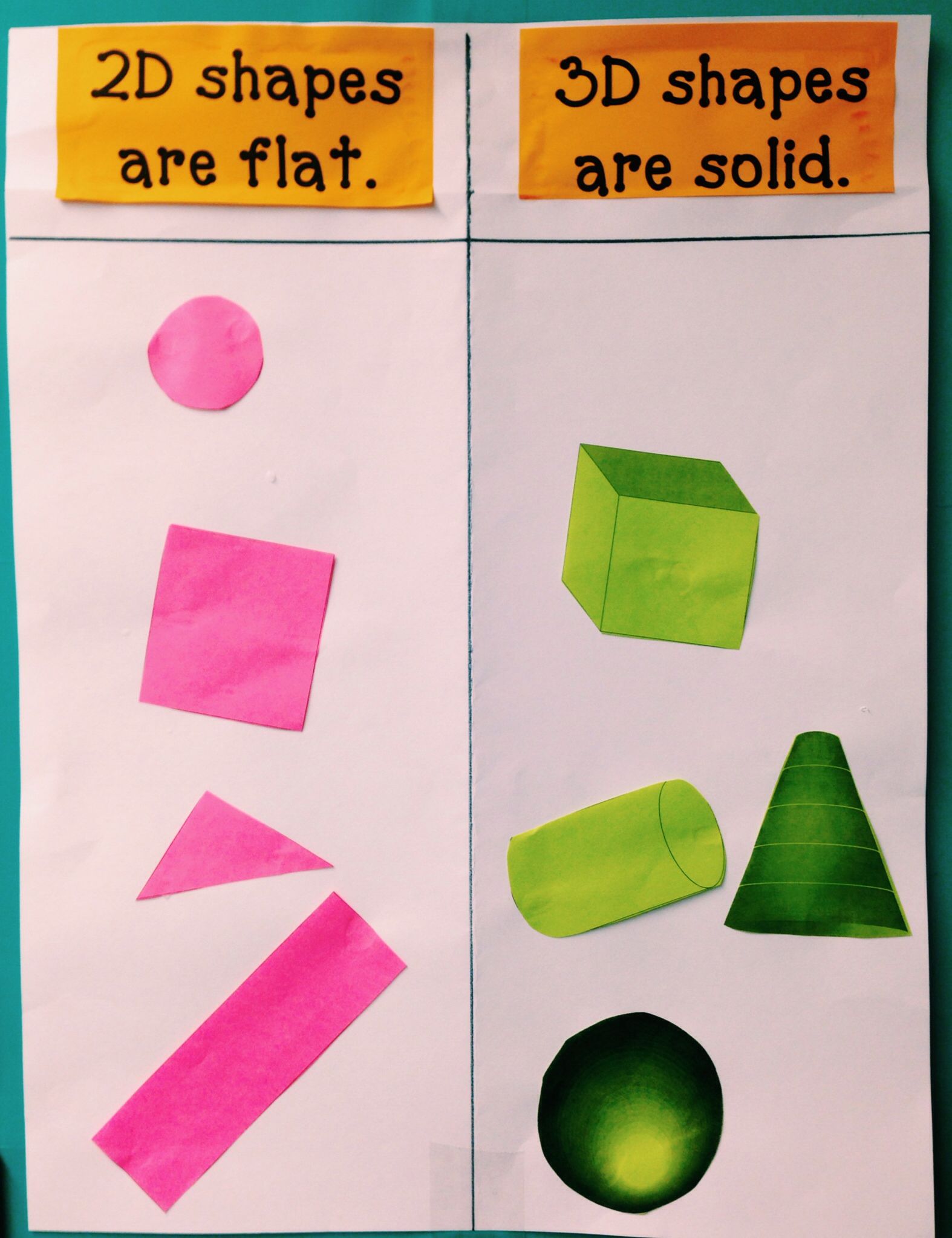 Teaching 3D Shapes Kindergarten