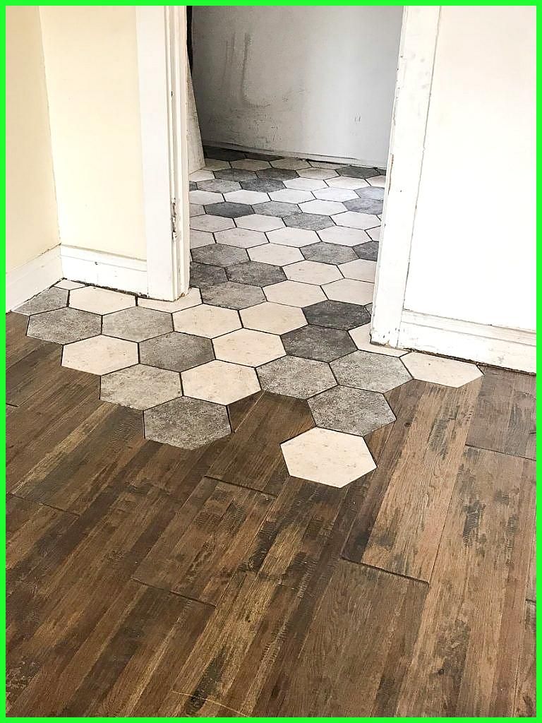 hexagon tile to hardwood transition DIY Show Off DIY Decorating and