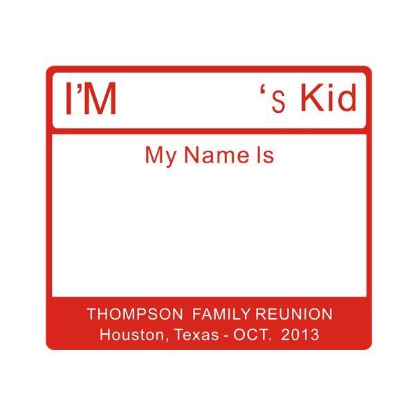 Family Reunion Name Tags Templates