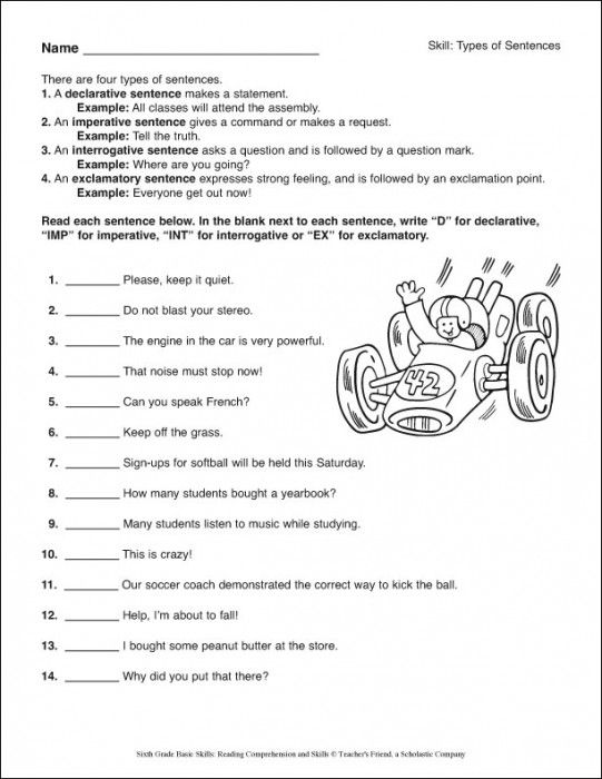 Free Printable 6th Grade English Worksheets