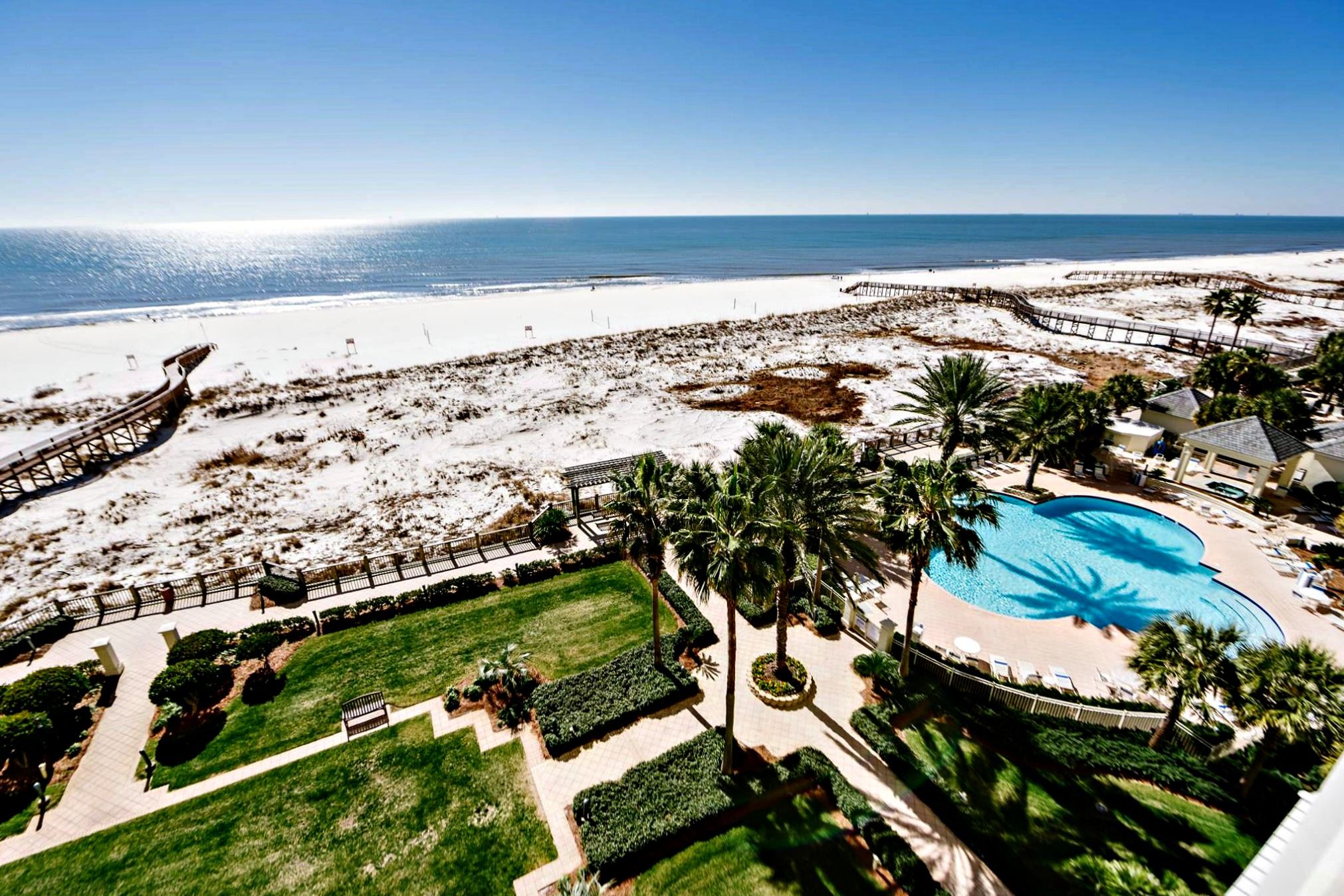 Aerial view of The Beach Club in Gulf Shores Beach club resort, Beach