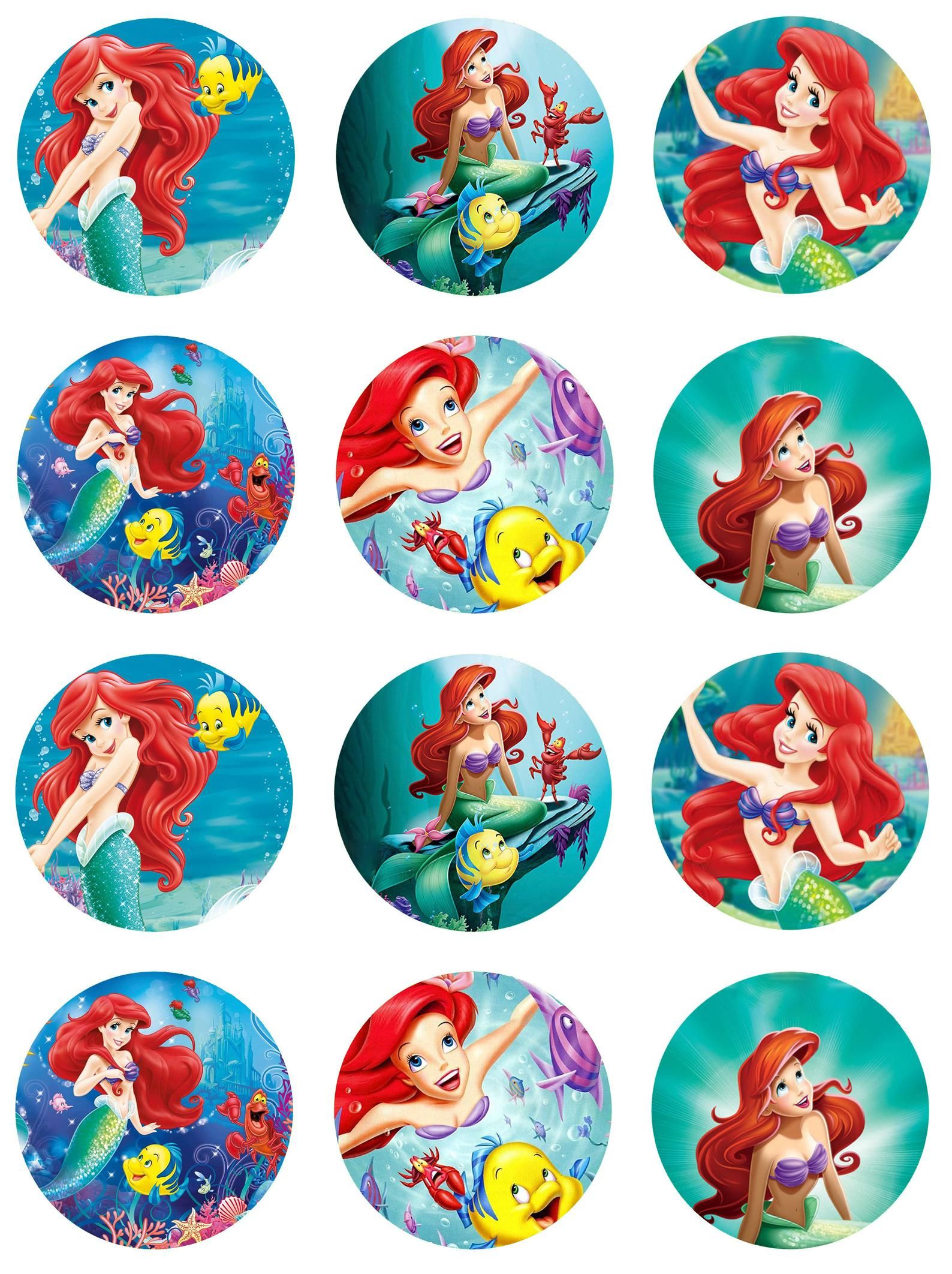 Ariel Cake Topper Printable - Printable Templates