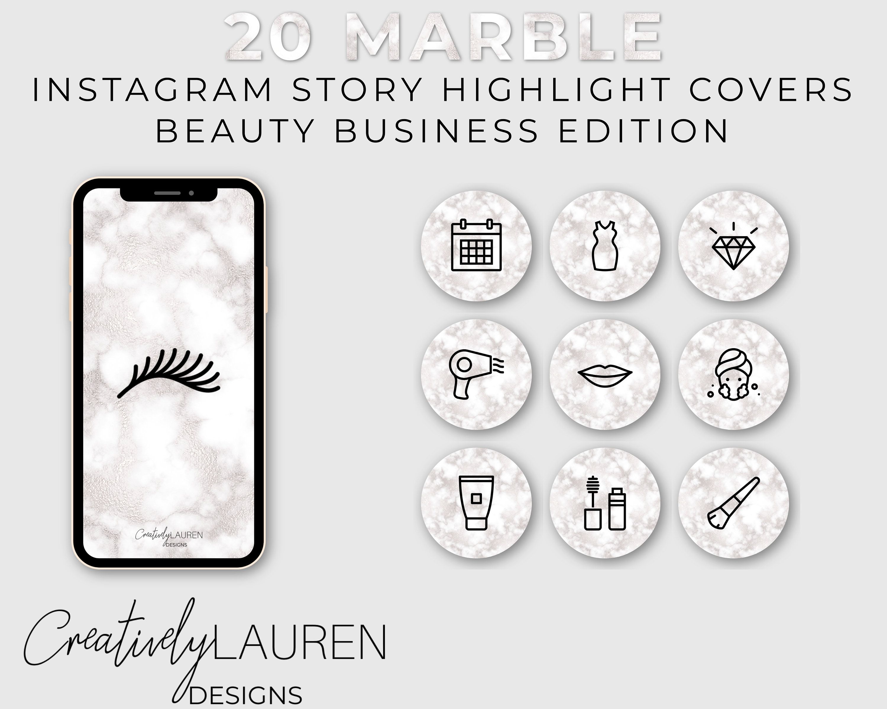 20 Marble Instagram Highlight Covers Instagram Story Covers | Etsy ...