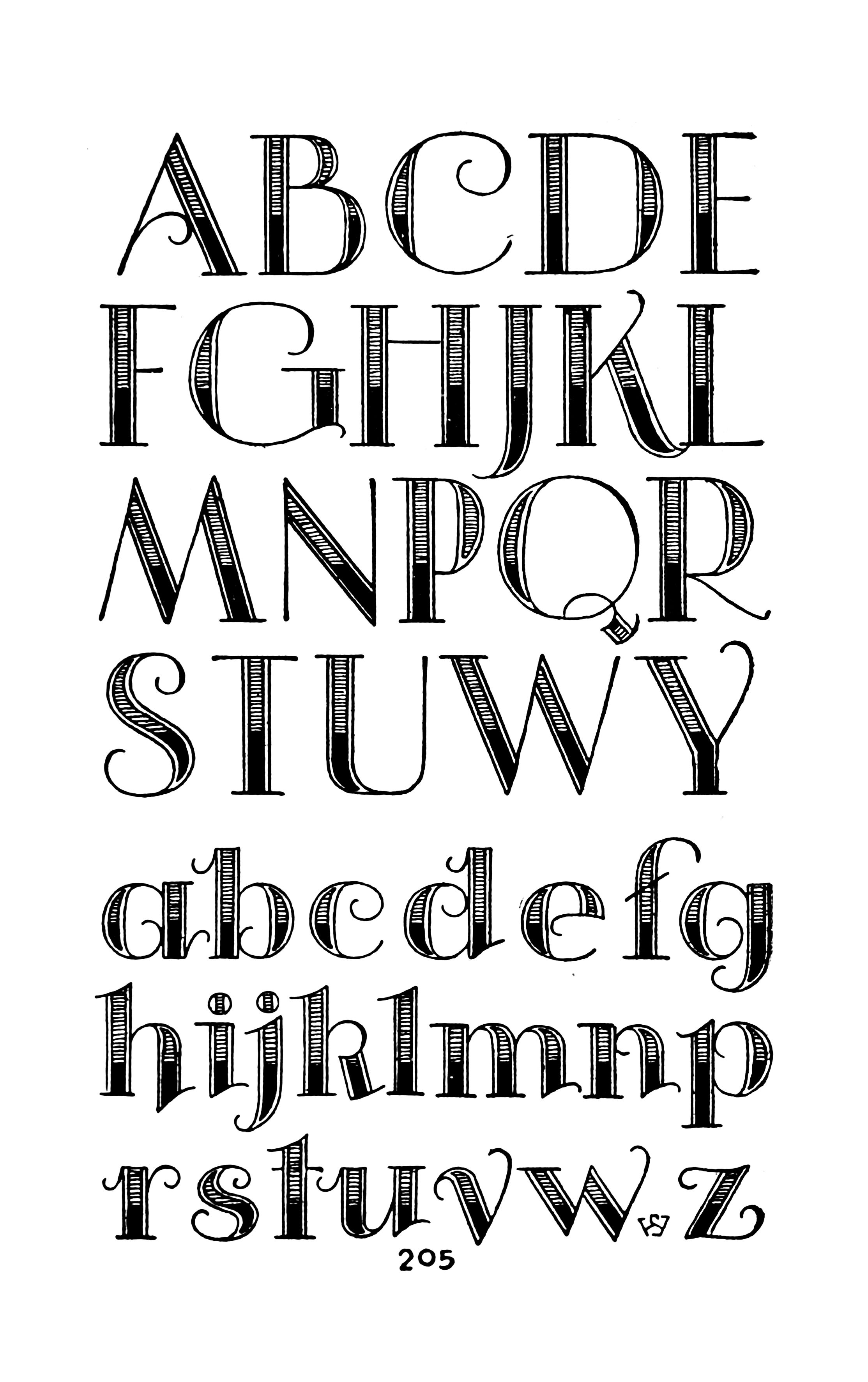 Printable Alphabet Hand Lettering Fonts