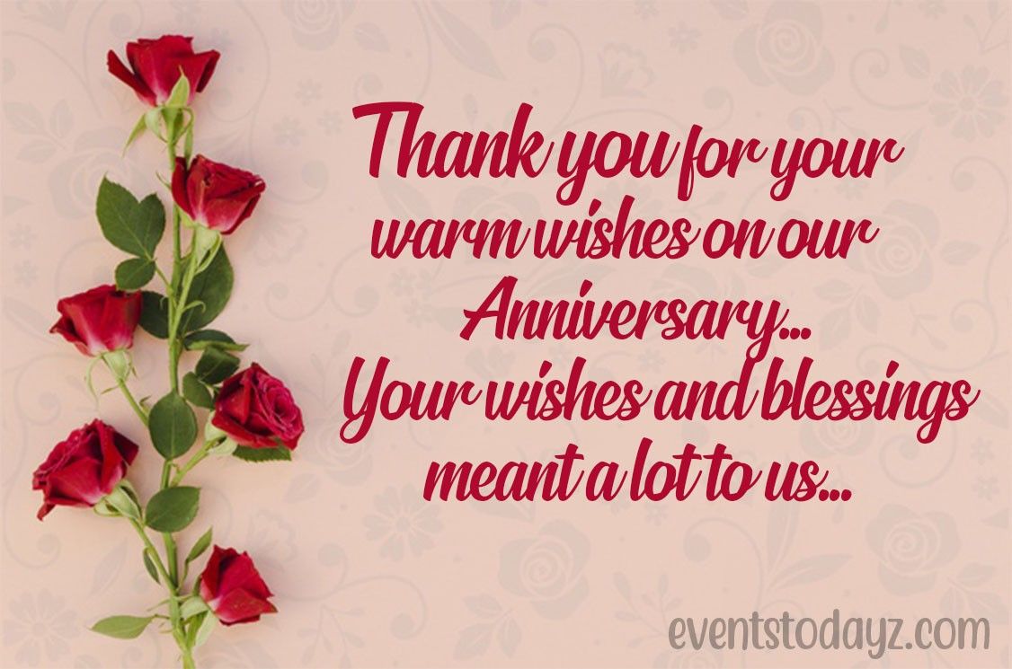 Pin by Anumohan on ko | Thank you card wording, Anniversary wishes ...