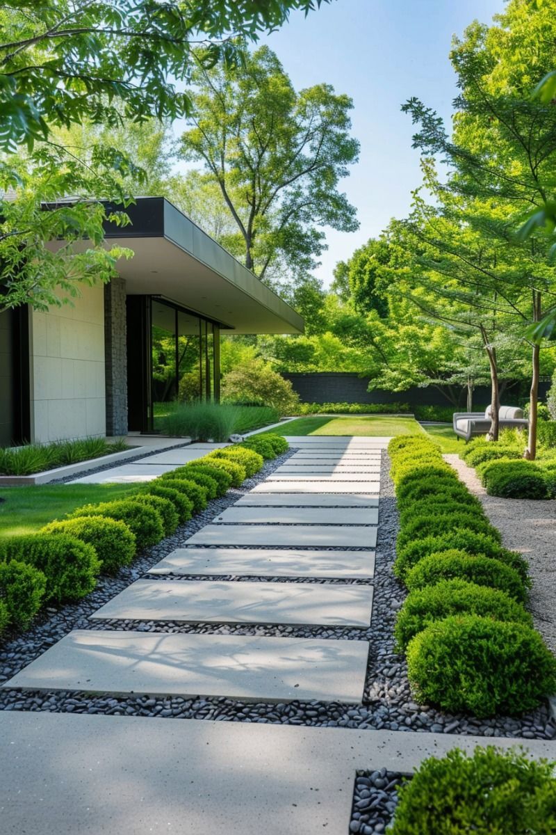 Stylish Front Yard Walkway Ideas for Modern Homes | Backyard ...