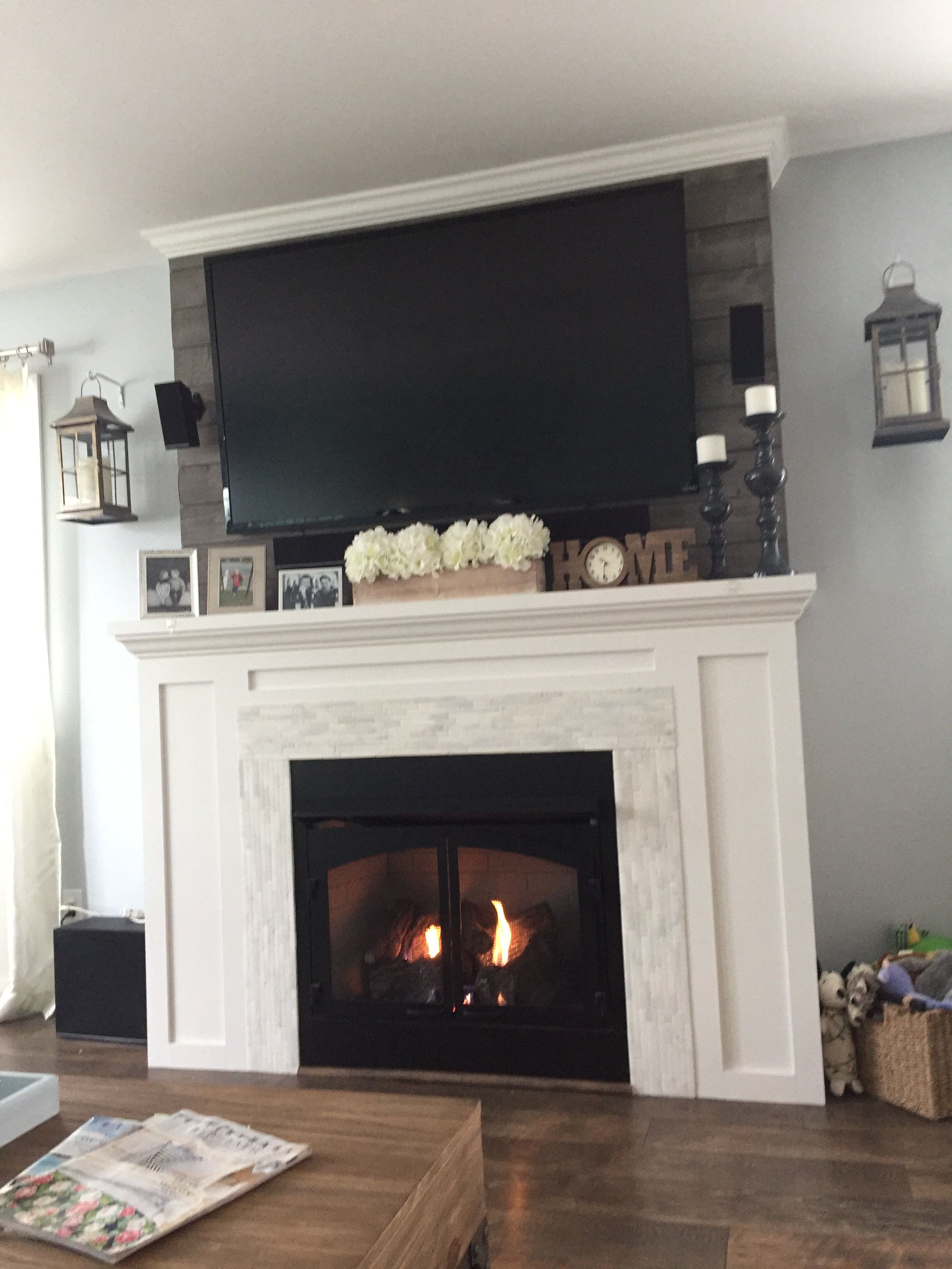 DIY gas fireplace mantle Home hacks, Diy gas fireplace, Home