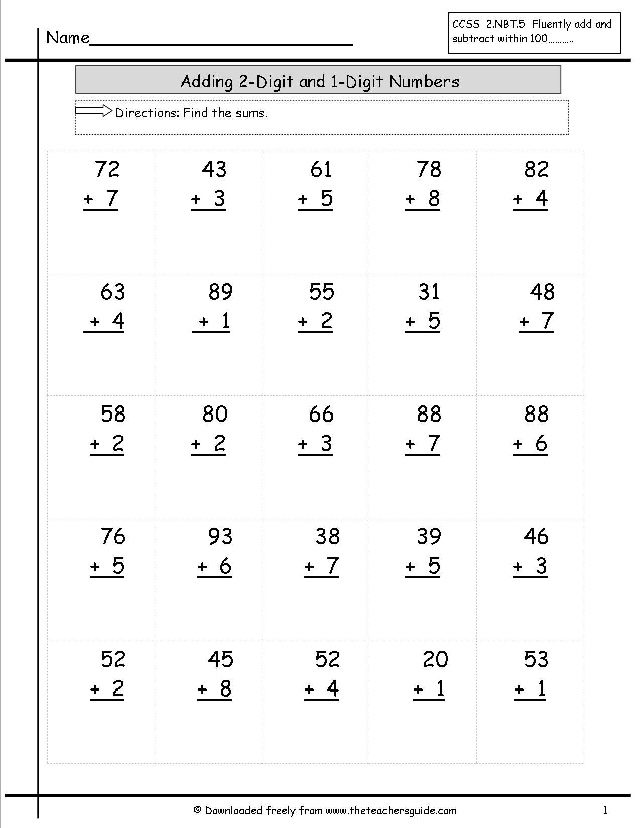 Adding Double Digit Numbers