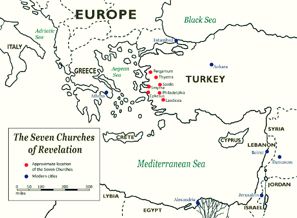 Maps of the Seven Churches of Revelation — Steemit | Revelation ...