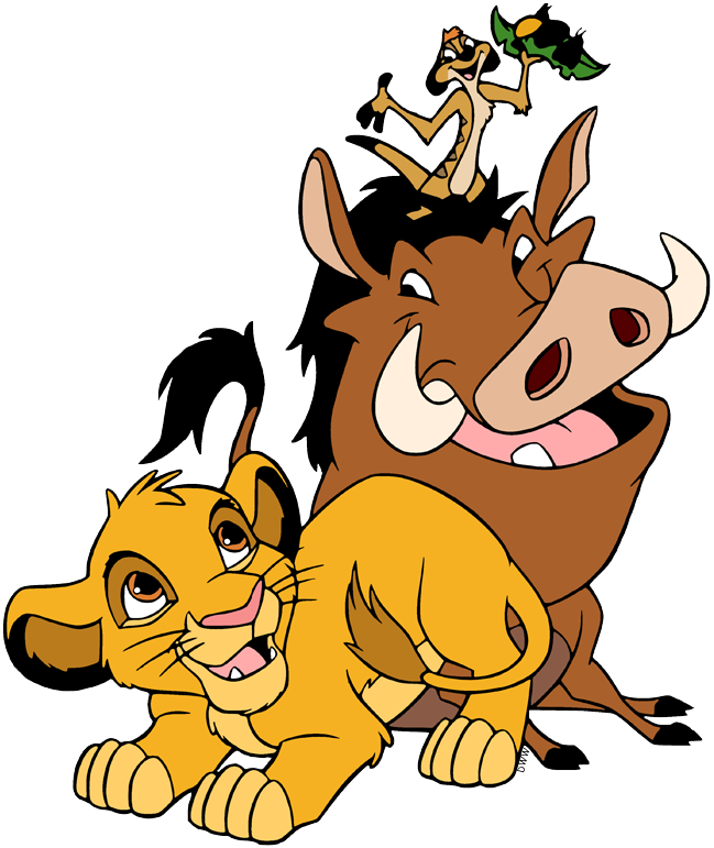 Clip art of Simba, Timon and Pumbaa #disney, #thelionking, #simba, # ...