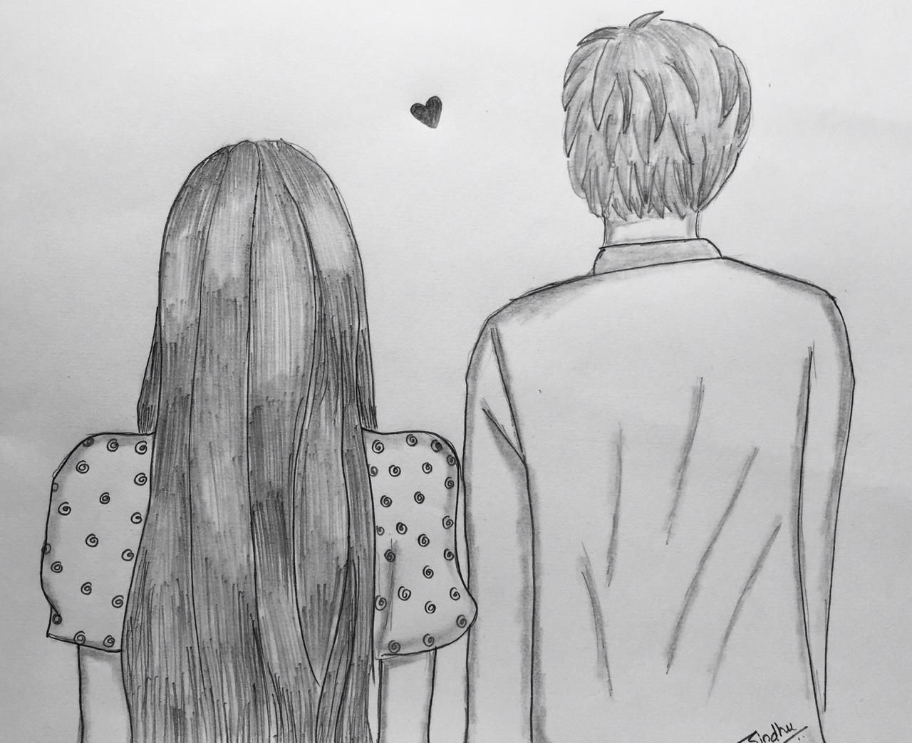 Couple Pencil Sketch Drawing – NBKomputer