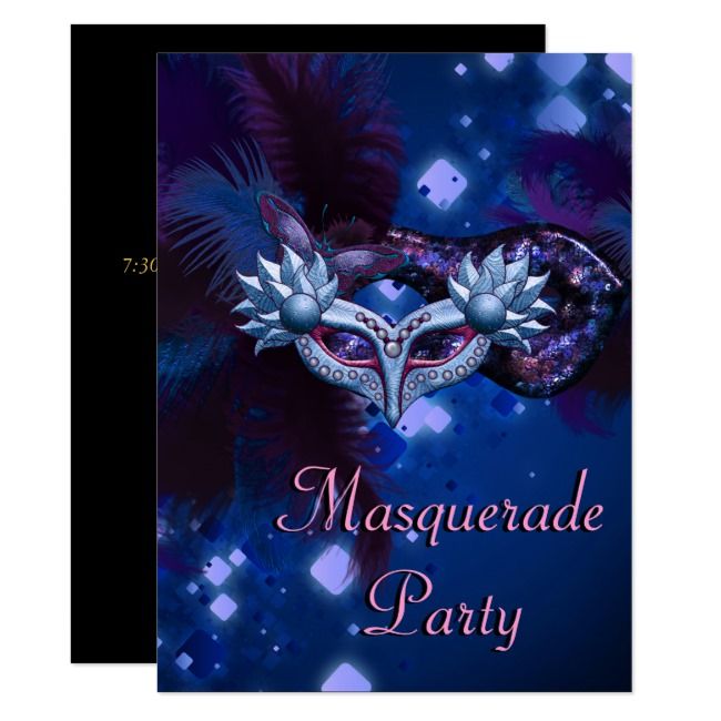 Masquerade Party Mask Invitation