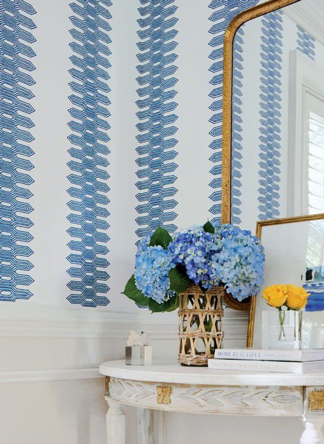 Eden Nola Stripe Wallpaper in 2024 | Thibaut wallpaper, Striped ... image.