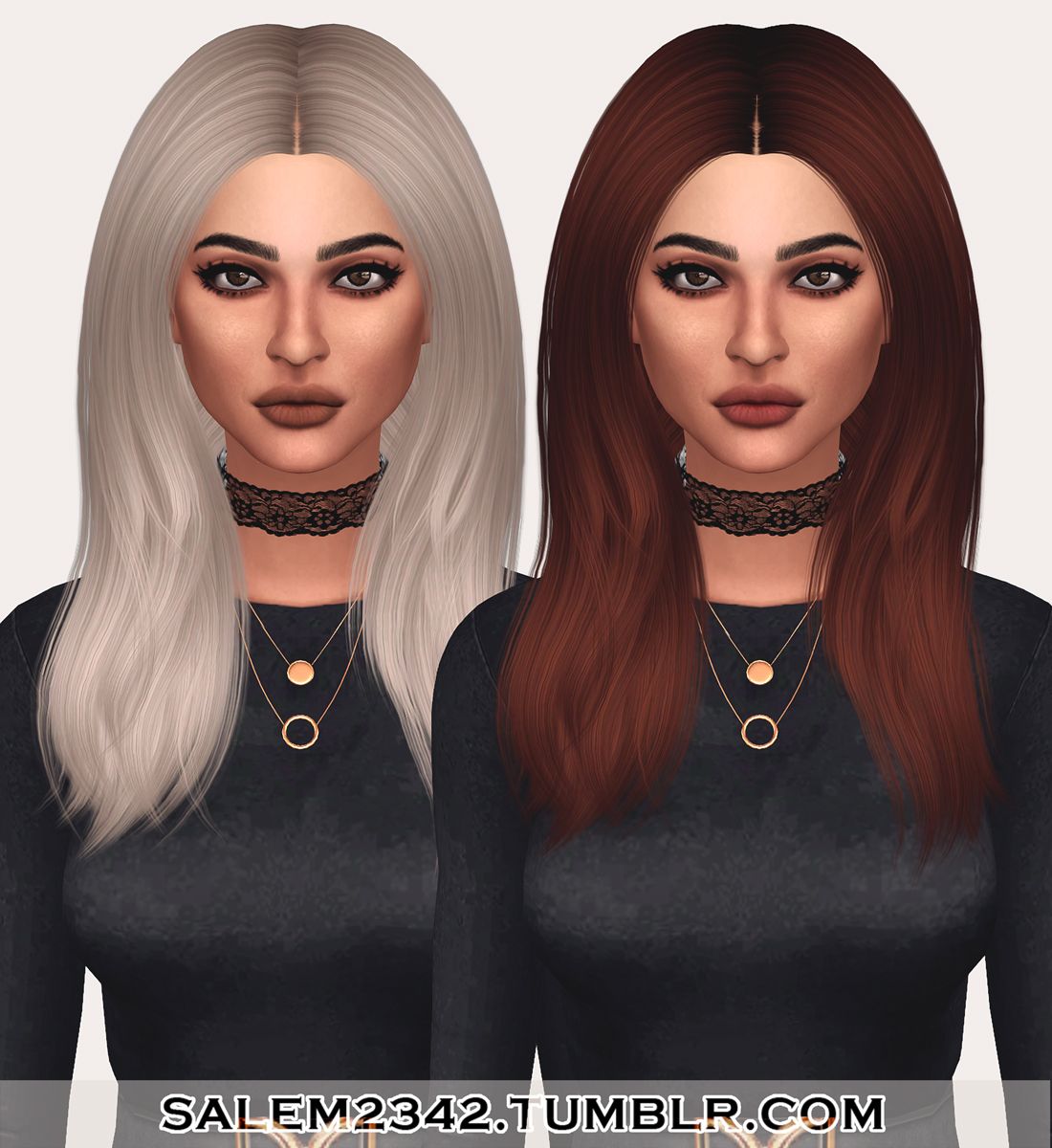 Salem2342: Ade Darma`s Kardashian hair retextured - Sims 4 Hairs - http ...