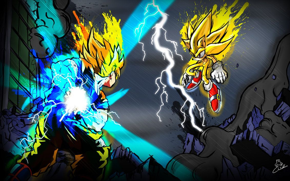 Goku Vs Sonic Wallpaper