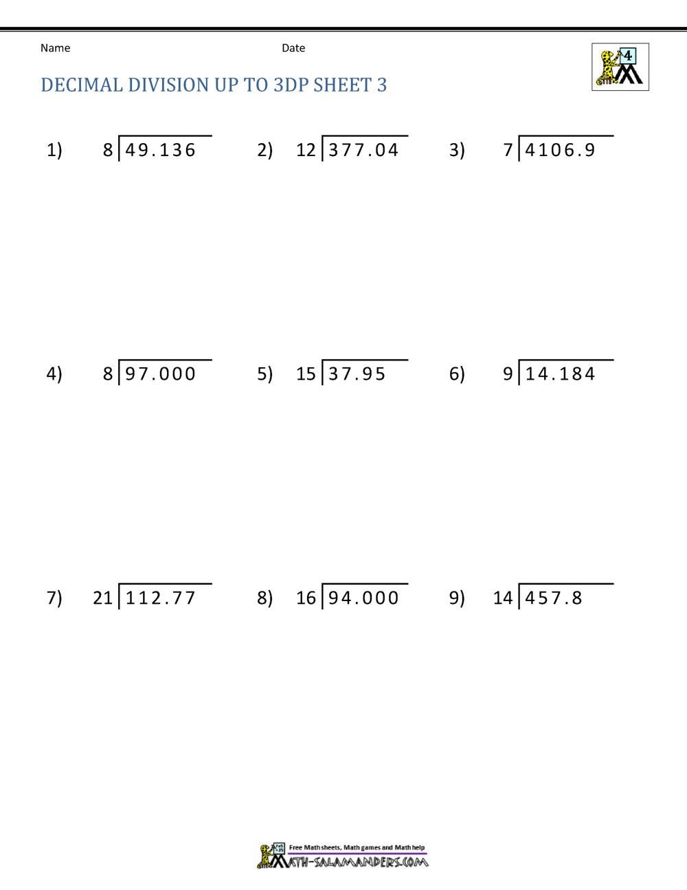 Long Division Word Problems Fifth Grade