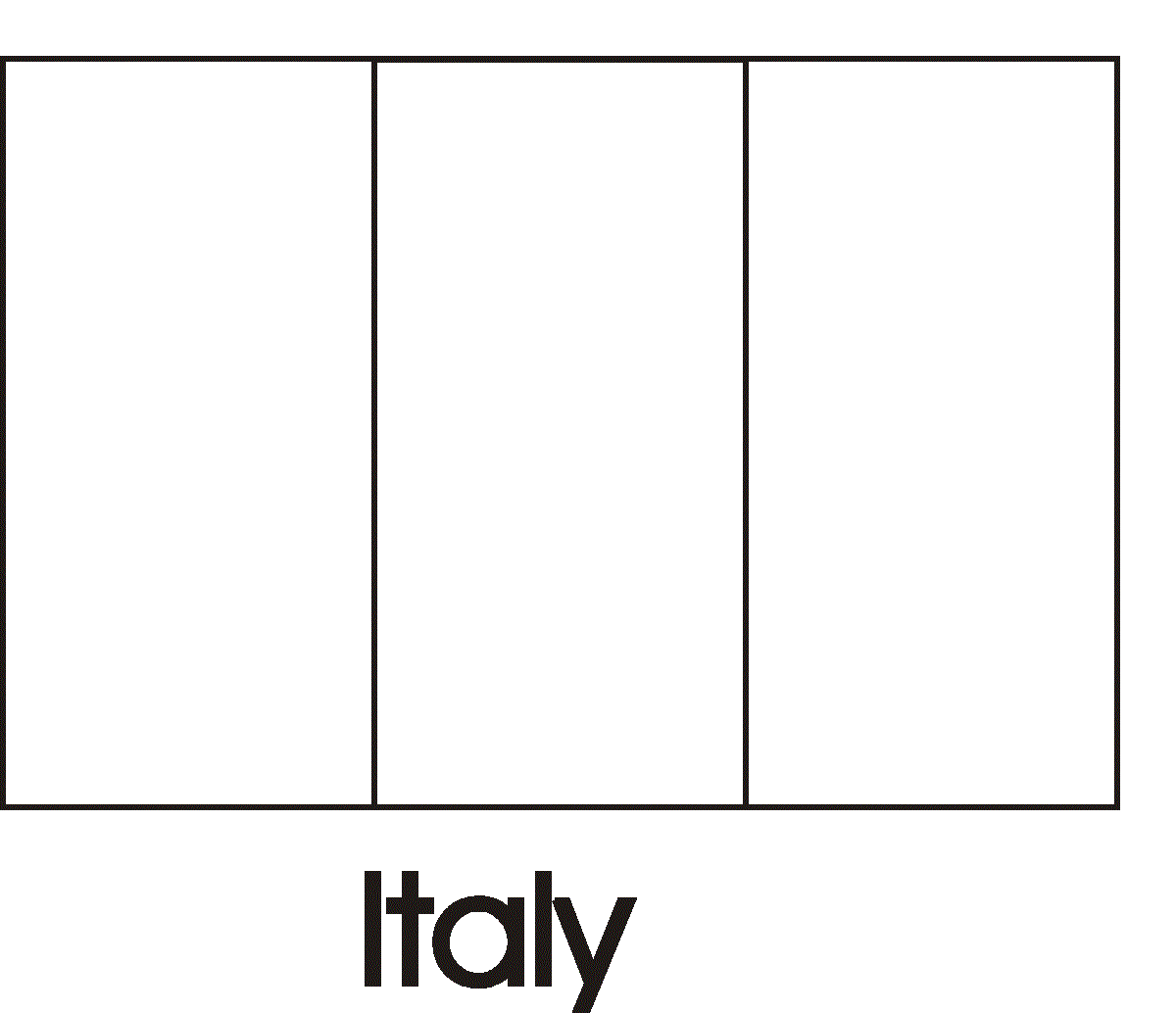 Italy Flag Coloring Page