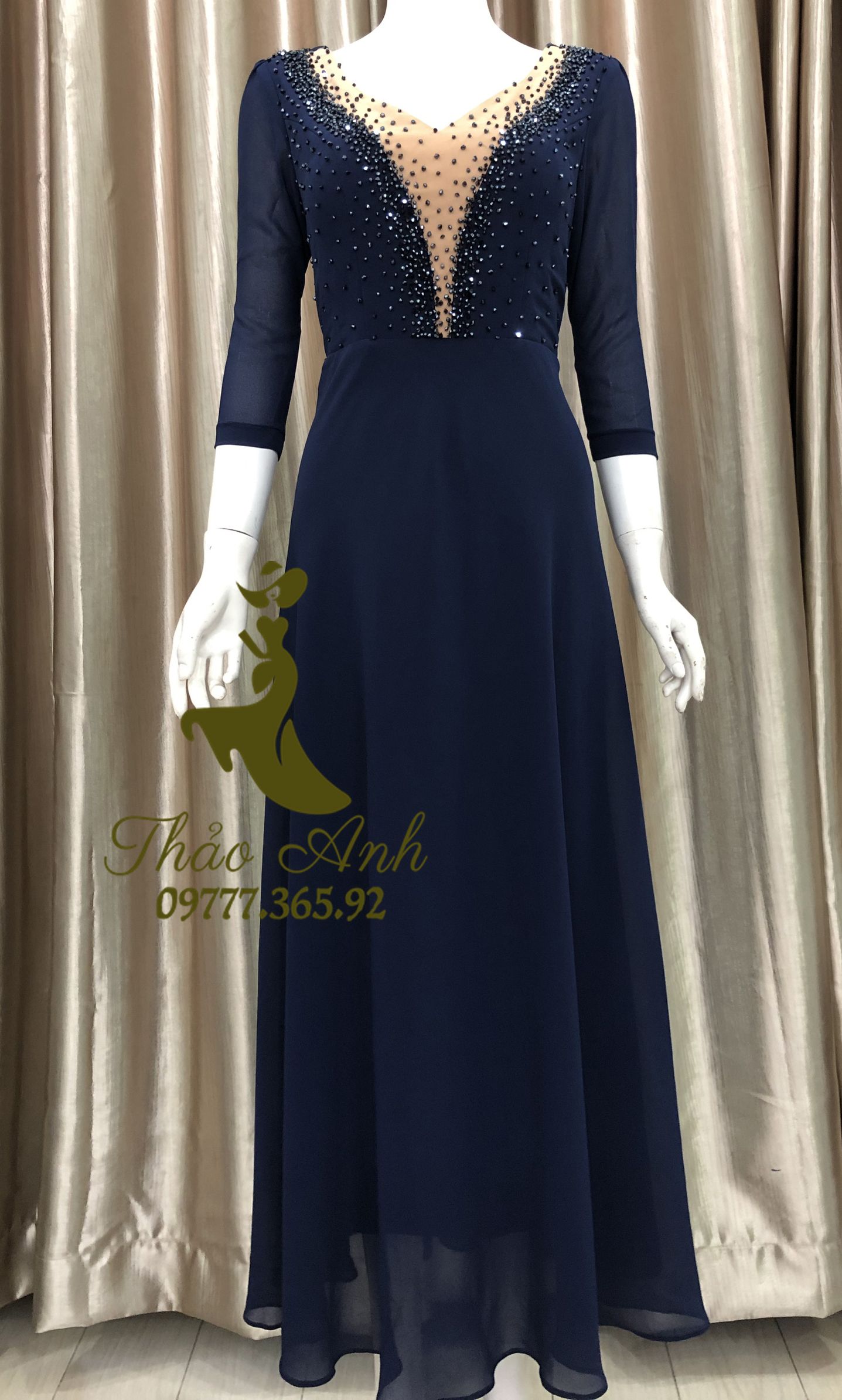 Đầm dạ hội trung niên làm sui | Áo dài, The dress, Trang phục style