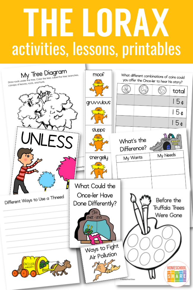 The Lorax Activities & Printables (Free!) - Homeschool Share Dr Seuss ... image.