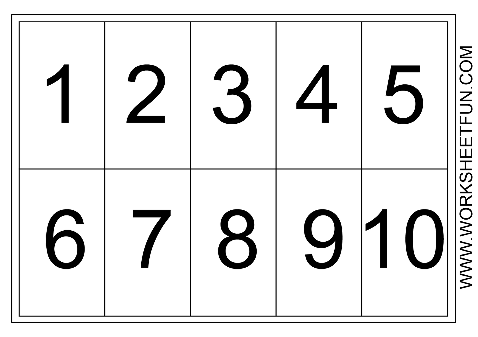 Free Printable Numbers 1 10