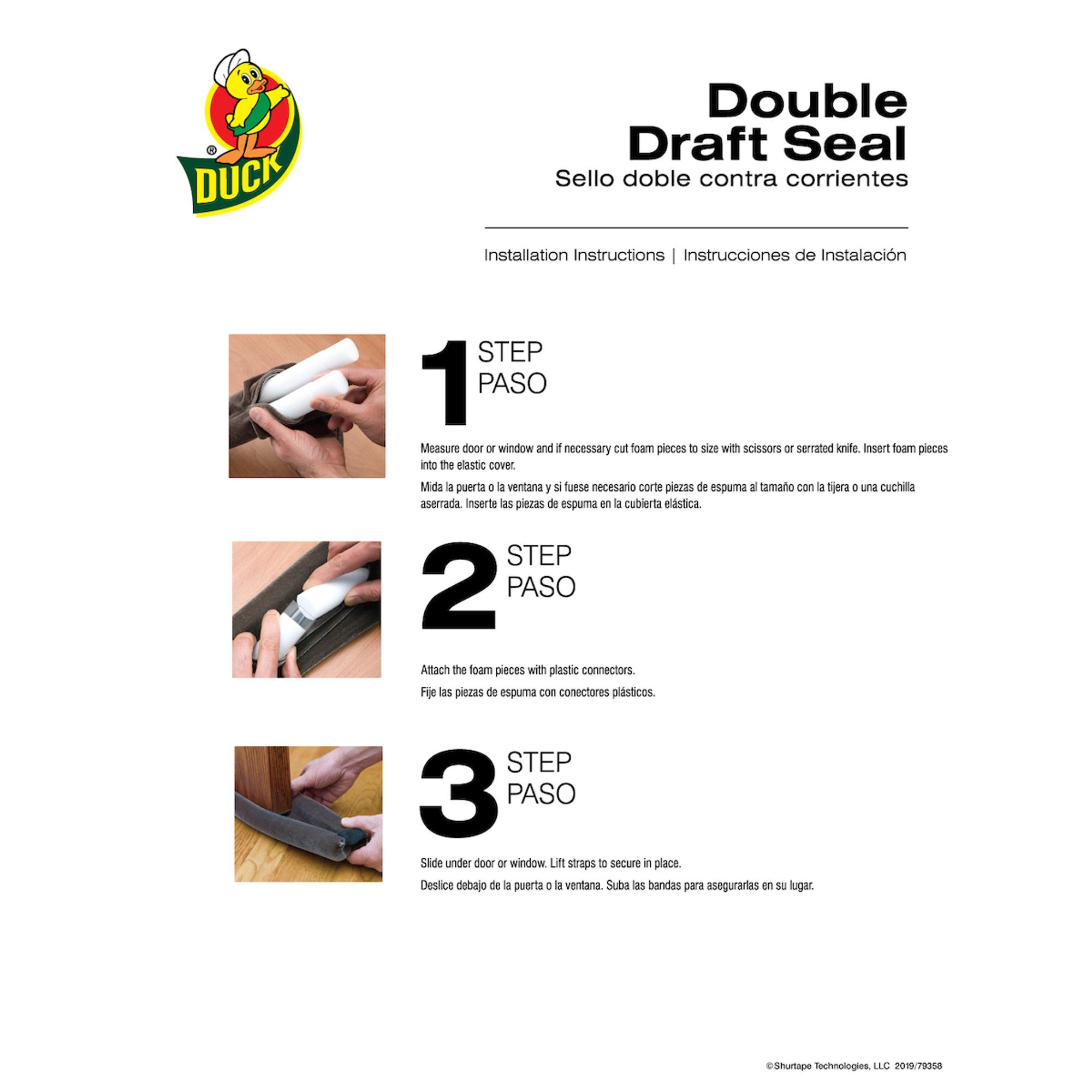 Duck Double Draft Seal, Dark Gray, 2-pack, Fits up to 34 inches wide ...