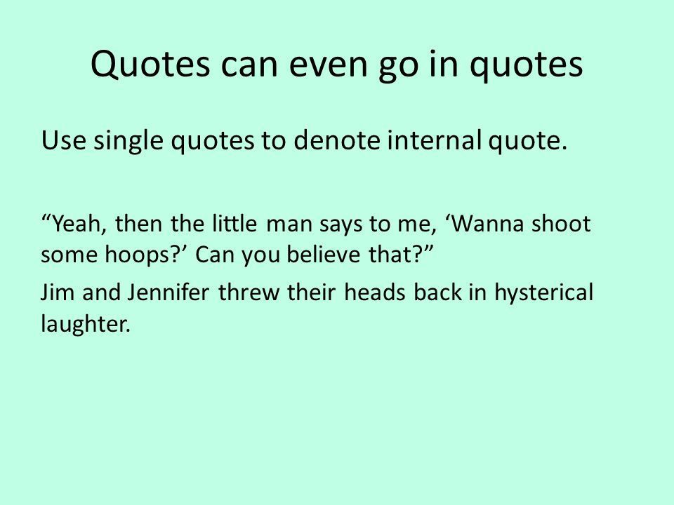 How To Quote Dialogue