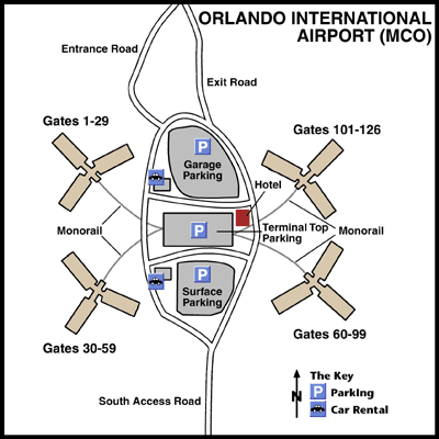 Orlando International Airport Map Airport Guide, Airport Map, Orlando ...