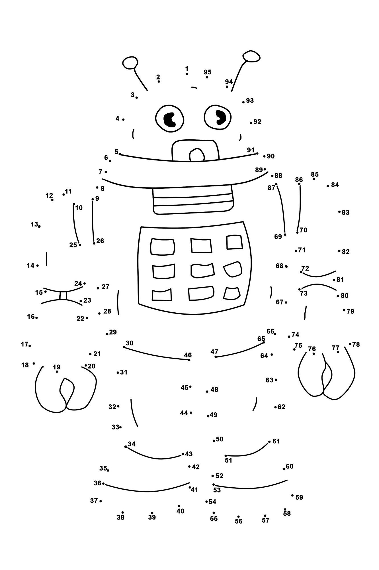 Math Dot To Dot Worksheet