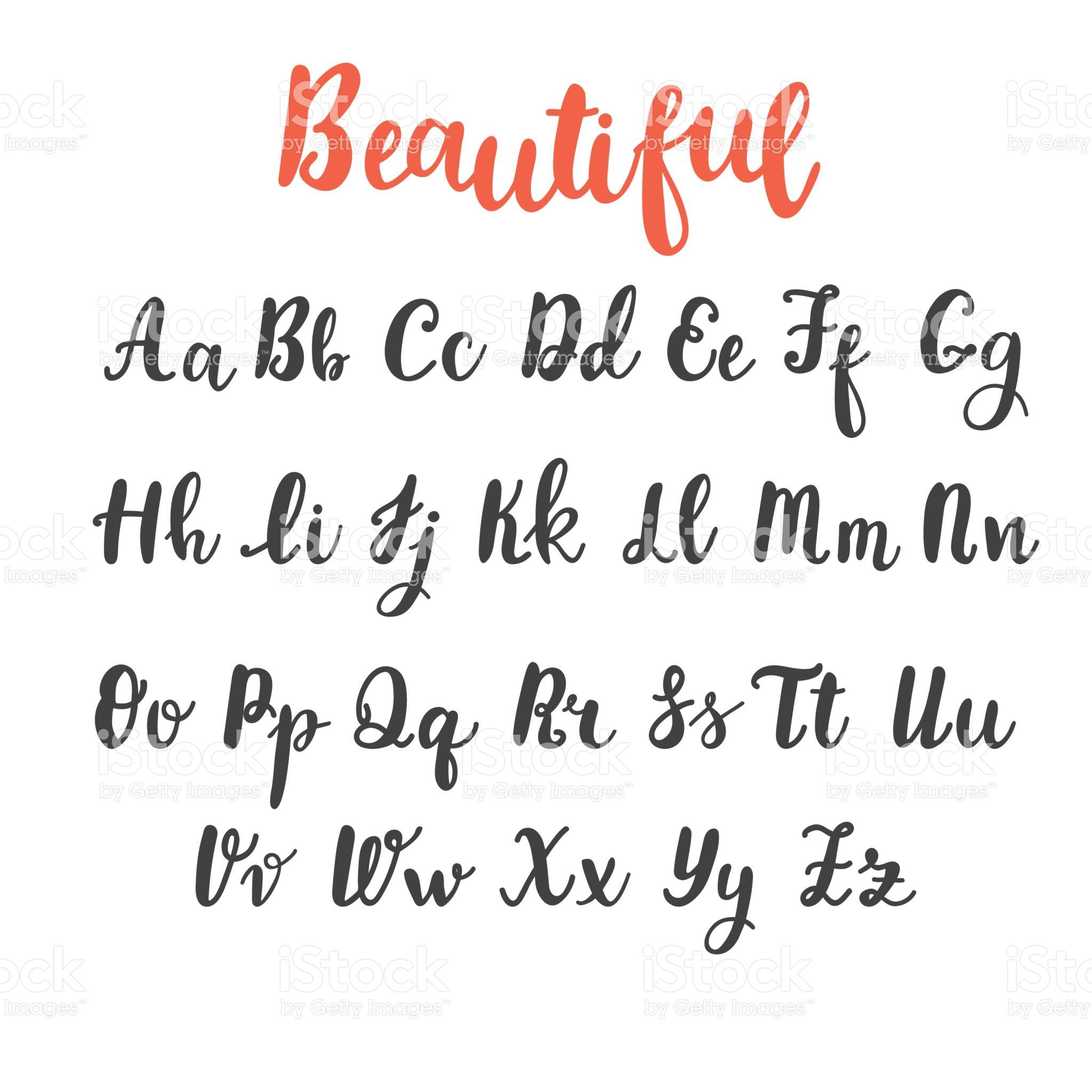 Calligraphy Fonts Capital And Lowercase - Calli graphy