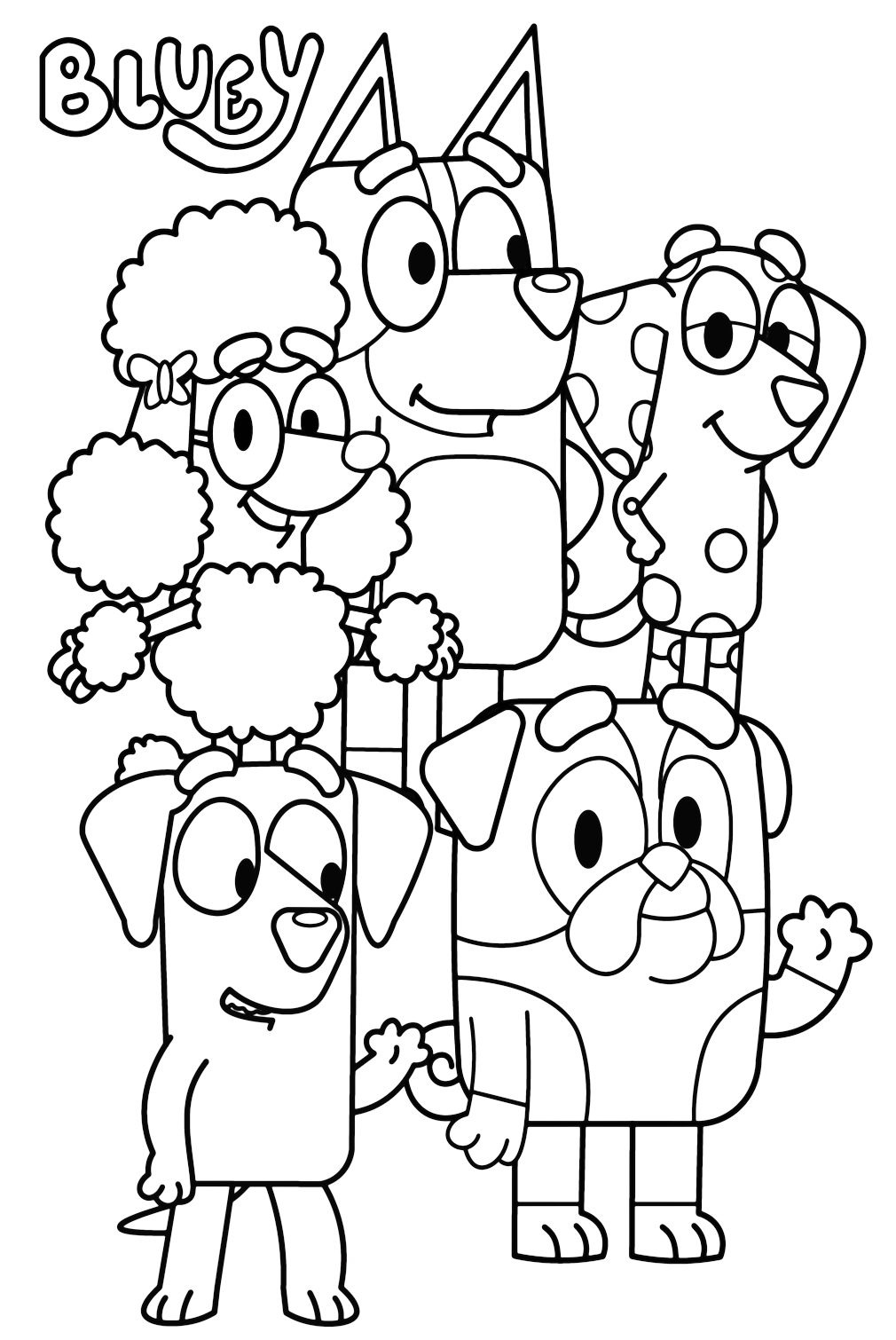 Free Bluey Coloring Pages - Bluey Coloring Pages - Coloring Pages For ...