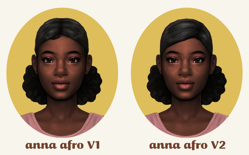 afro collectionHere is a revamp of my afro and... : | Afro, Maxis match ...