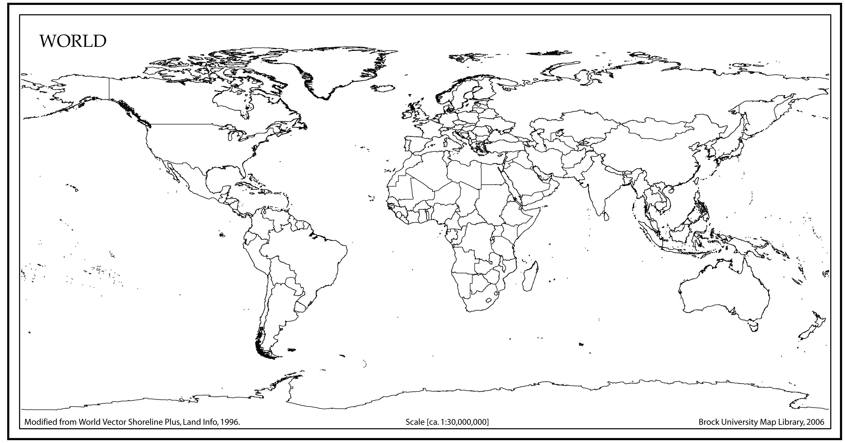 World Map Blank Free - London Top Attractions Map