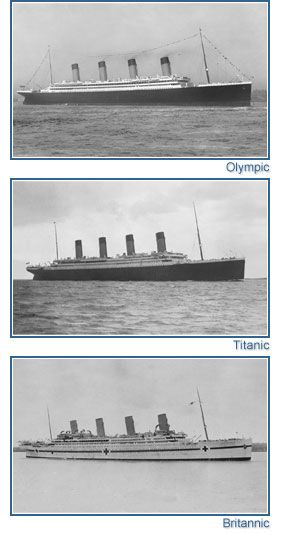 The White Star Line Olympic Class Trio; RMS Olympic, RMS Titanic & HMHS ...