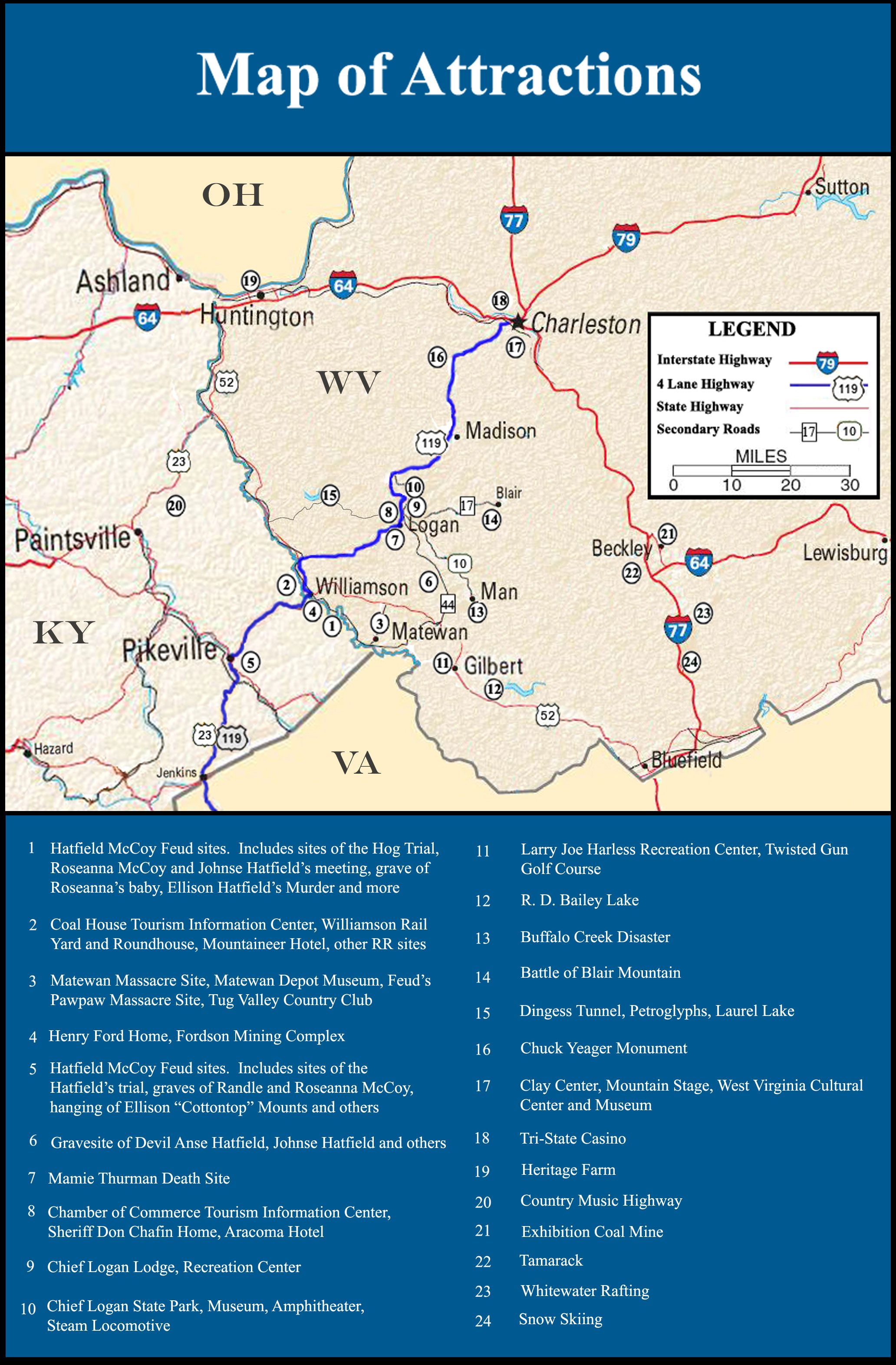 Hatfield McCoy Warrior Trail Map