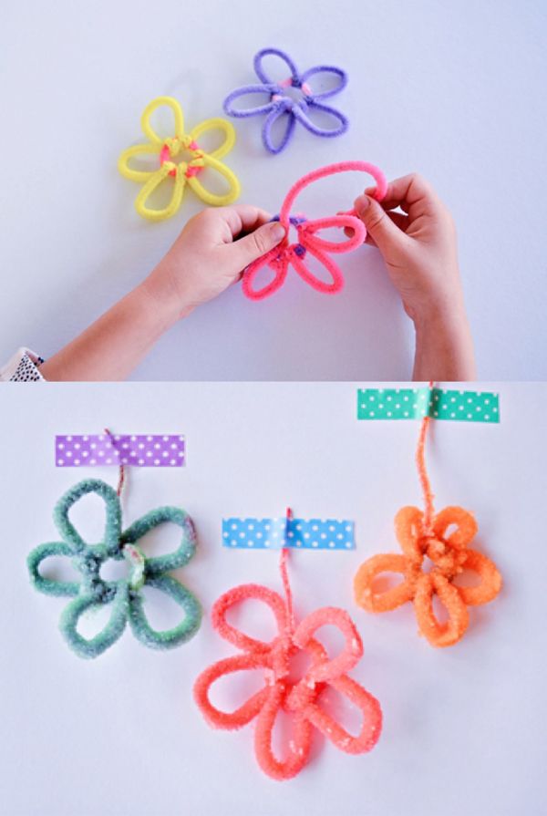 How to make Spring Crystal Flowers with Kids. A lovely spring craft and ...