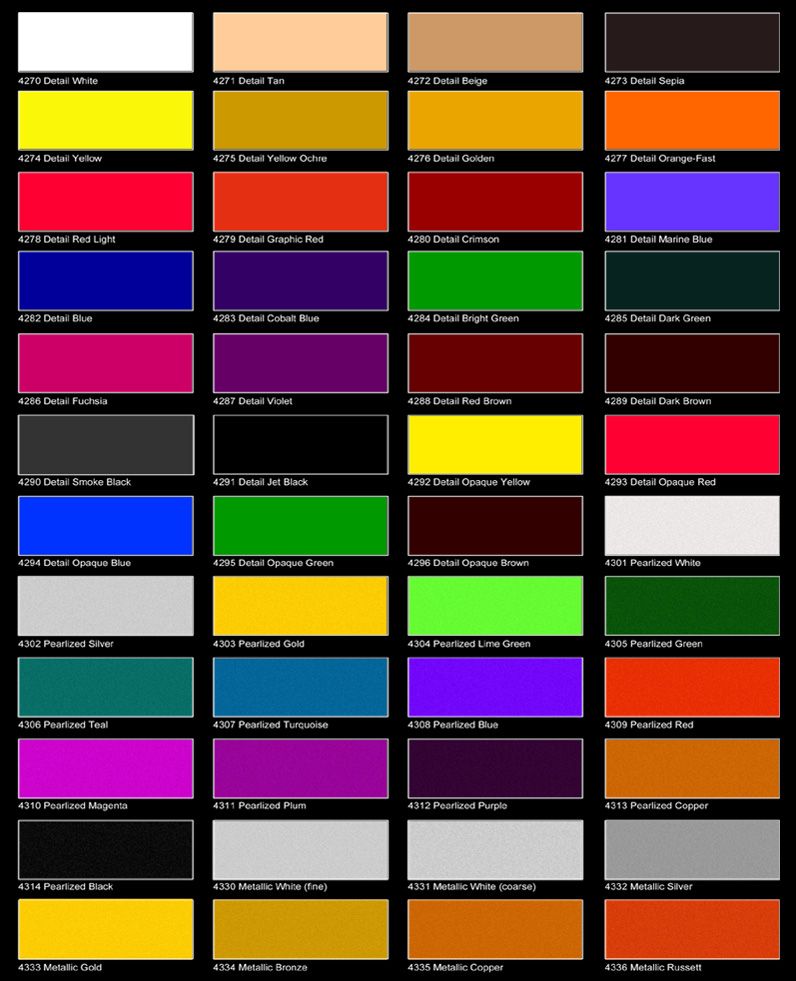 Auto Air Colors . Color Chart Page 1 Car painting, Car paint colors, Paint color chart