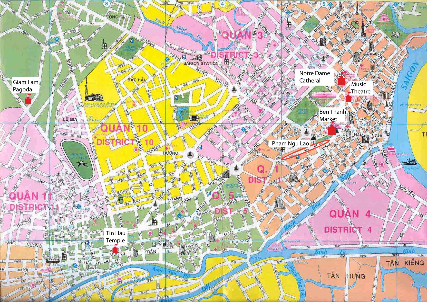 Saigon Tourist Map 