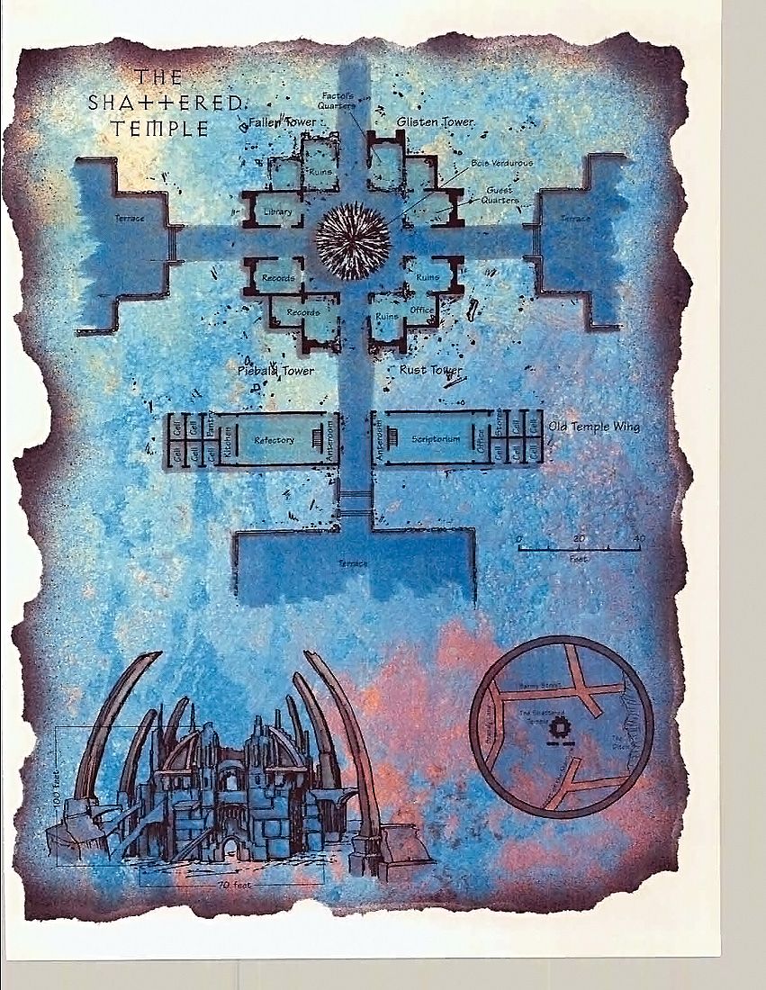 Map of the shattered Temple in Sigil. Planescape. Athar faction ...