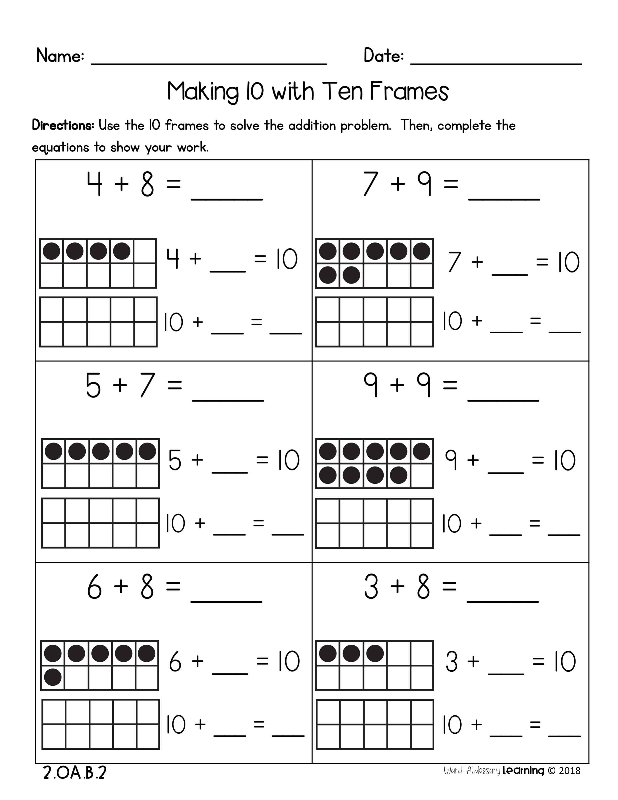 Math Fluency Sheets