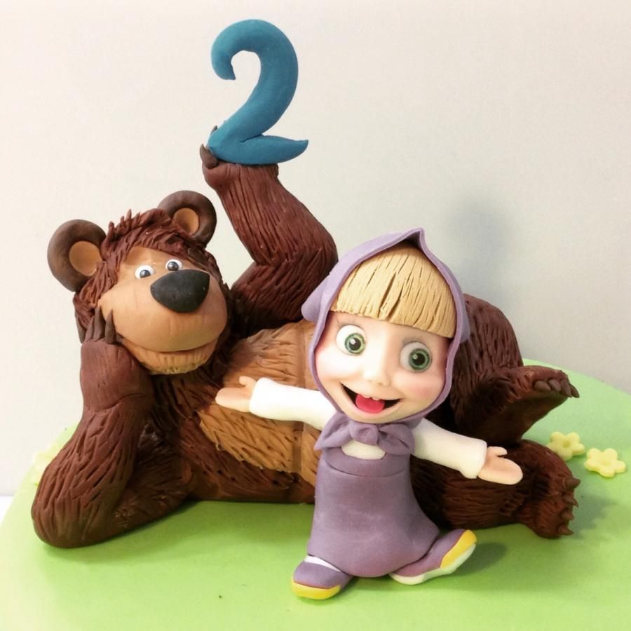 Masha and the Bear | Bear cake topper, Masha and the bear, Bear cakes