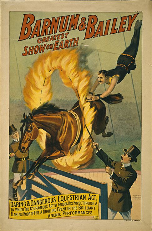 Barnum & Bailey Equestrian Act Vintage Circus Poster — MUSEUM OUTLETS ...