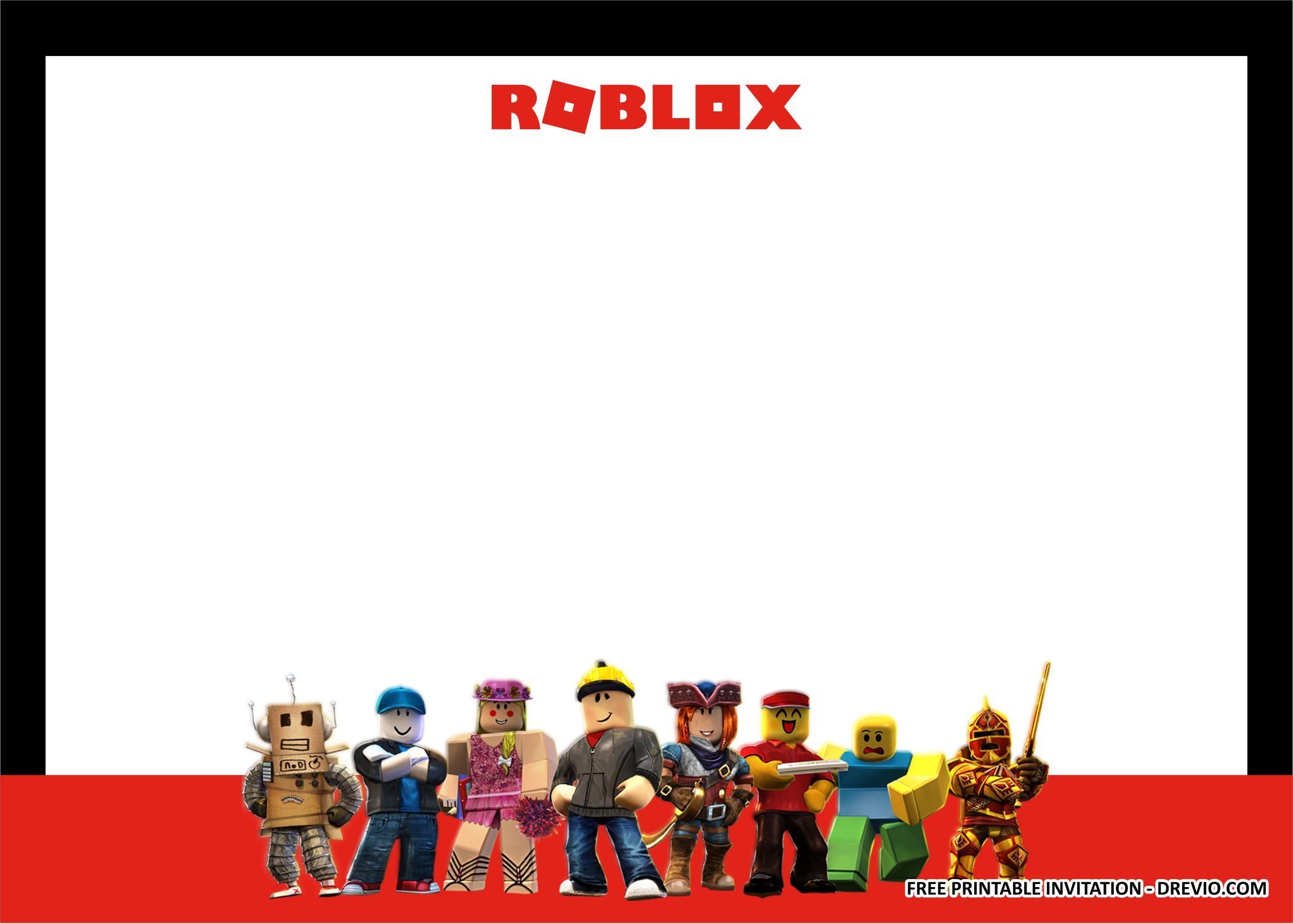 (FREE PRINTABLE) – ROBLOX Birthday Party Kits Templates | Birthday ...