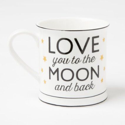 Mug en porcelaine anglaise Motif Love you to the Moon and Back, étoiles ...