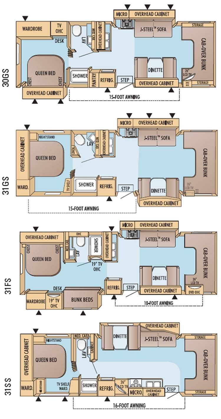 Jayco Greyhawk class C motorhome floorplans School Bus Tiny House ...